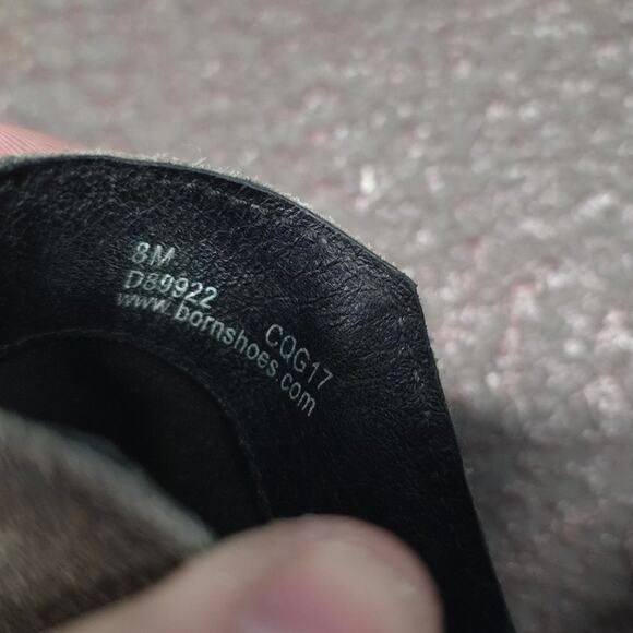 Born Women Kerri Avola Ankle Boots US 8 M brown leather suede low heel zipper - Picture 6 of 10